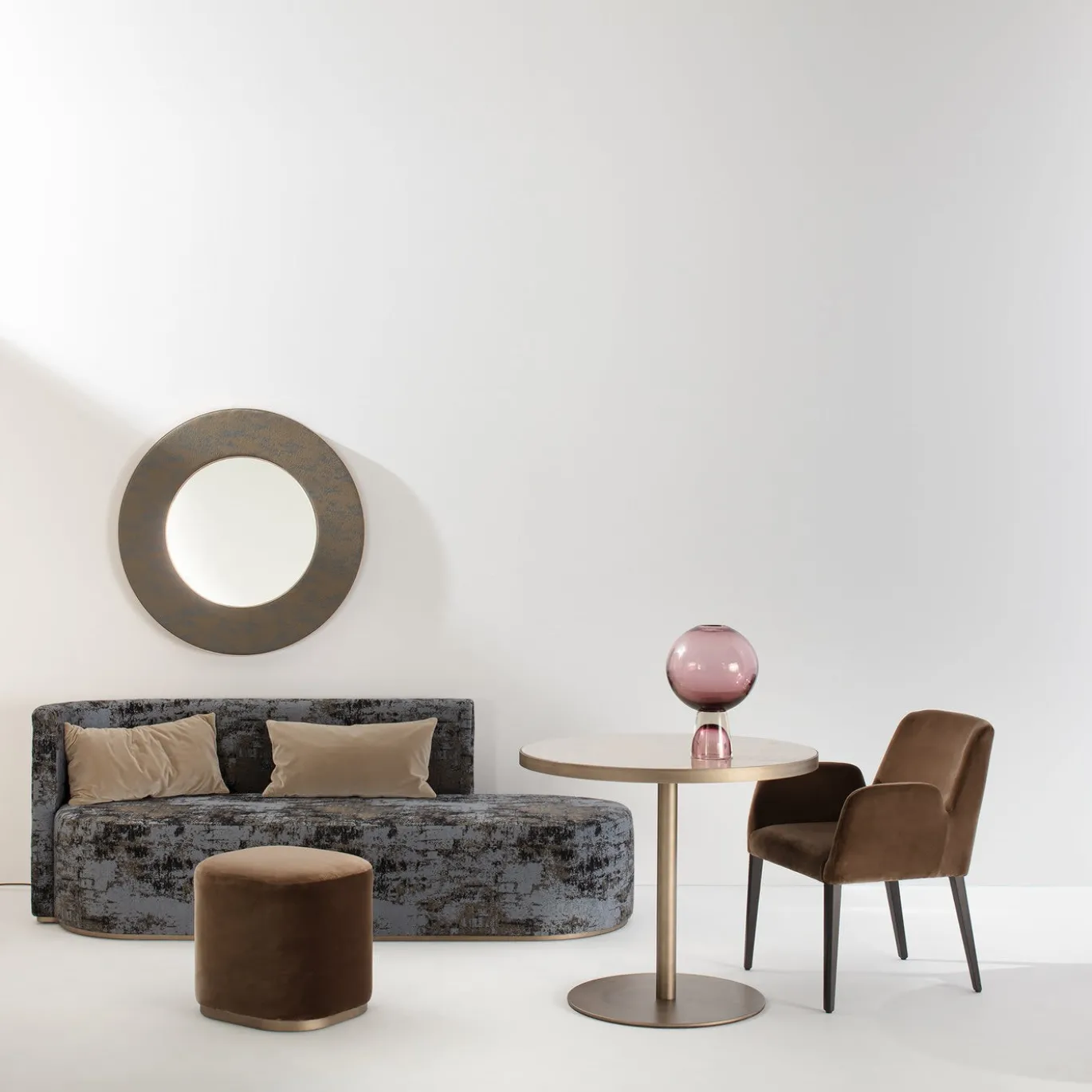 Pouf Ciro Brown di Ciarmoli Queda Studio