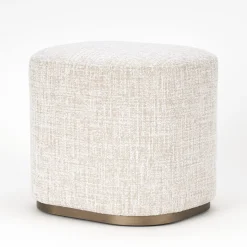 Pouf Ciro Erosion Bianco in Boucl� di Ciarmoli Queda Studio