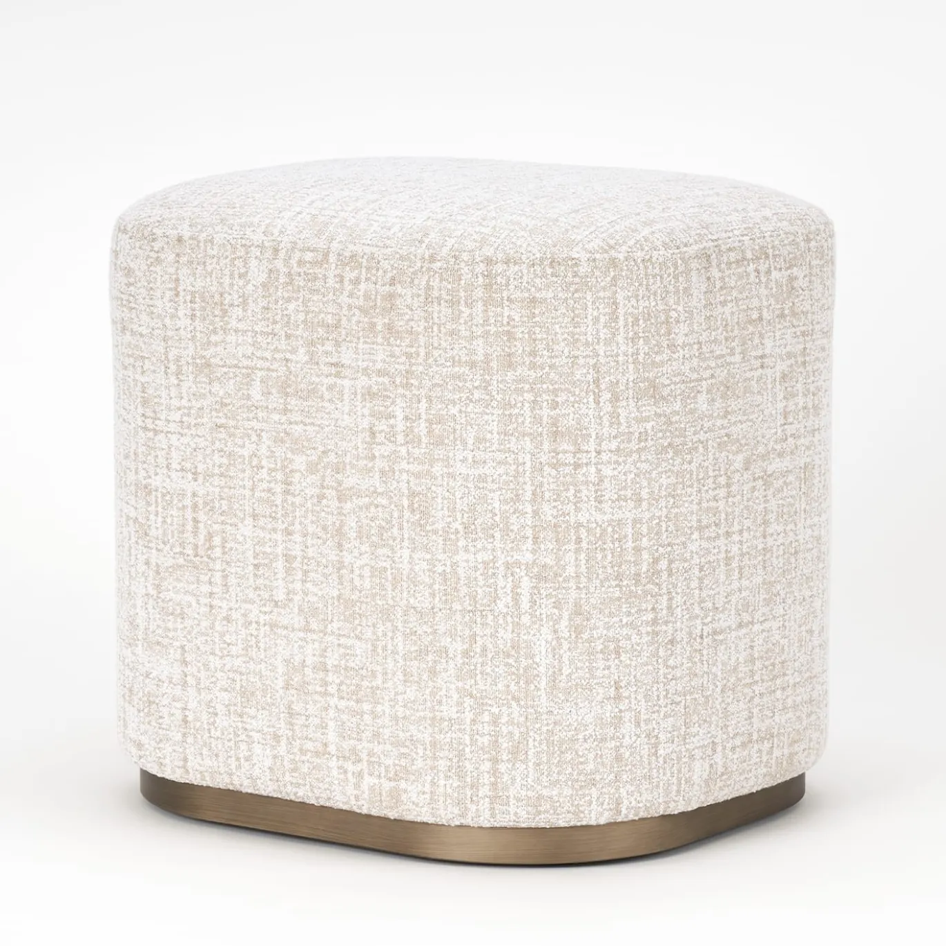 Pouf Ciro Erosion Bianco in Boucl� di Ciarmoli Queda Studio
