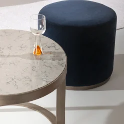 Pouf Ciro Tondo Abyss di Ciarmoli Queda Studio