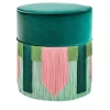 Pouf con cravatta geometrica Emerald Couture