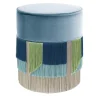 Pouf Couture Geometrico Flo Azzurro