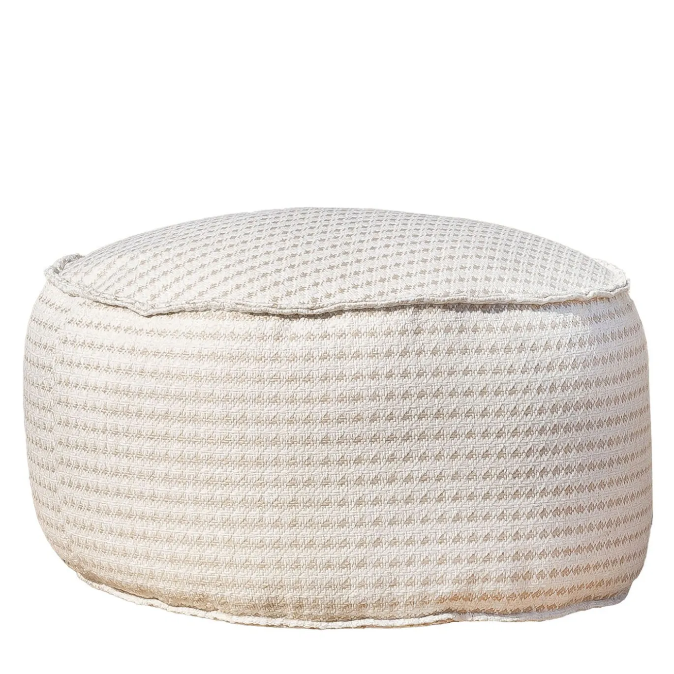Pouf da esterno Soft Cay in tessuto beige