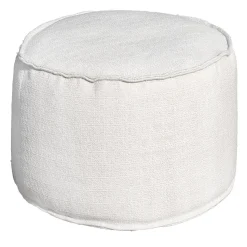 Pouf da esterno Soft Cay in tessuto bianco