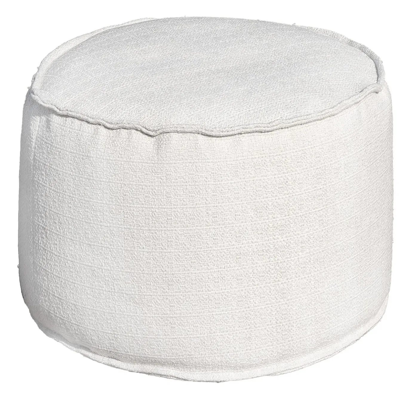 Pouf da esterno Soft Cay in tessuto bianco