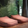 Pouf da esterno West Cay Rosa con strisce bianche