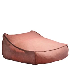 Pouf da esterno West Cay Rosa con strisce bianche