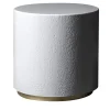 Pouf e tavolino bianchi