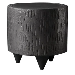 Pouf e tavolino grigio scuro