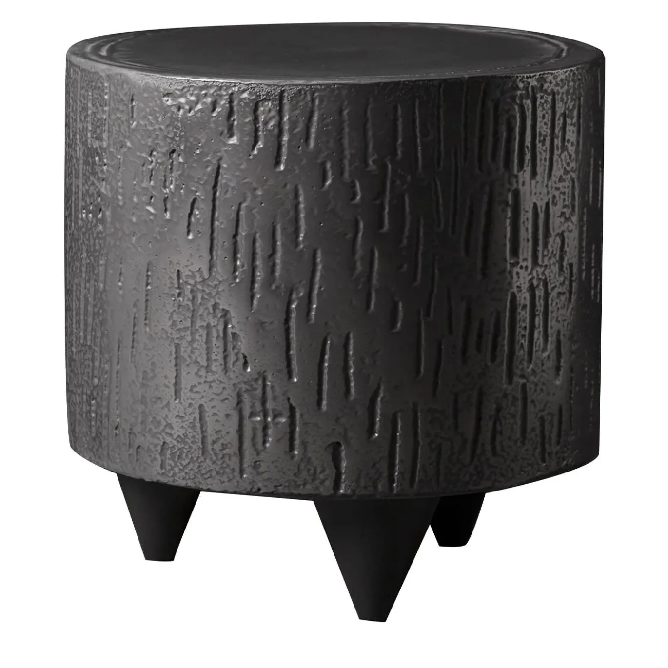 Pouf e tavolino grigio scuro