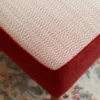 Pouf Etrusco Rettangolare Rosso e Bianco