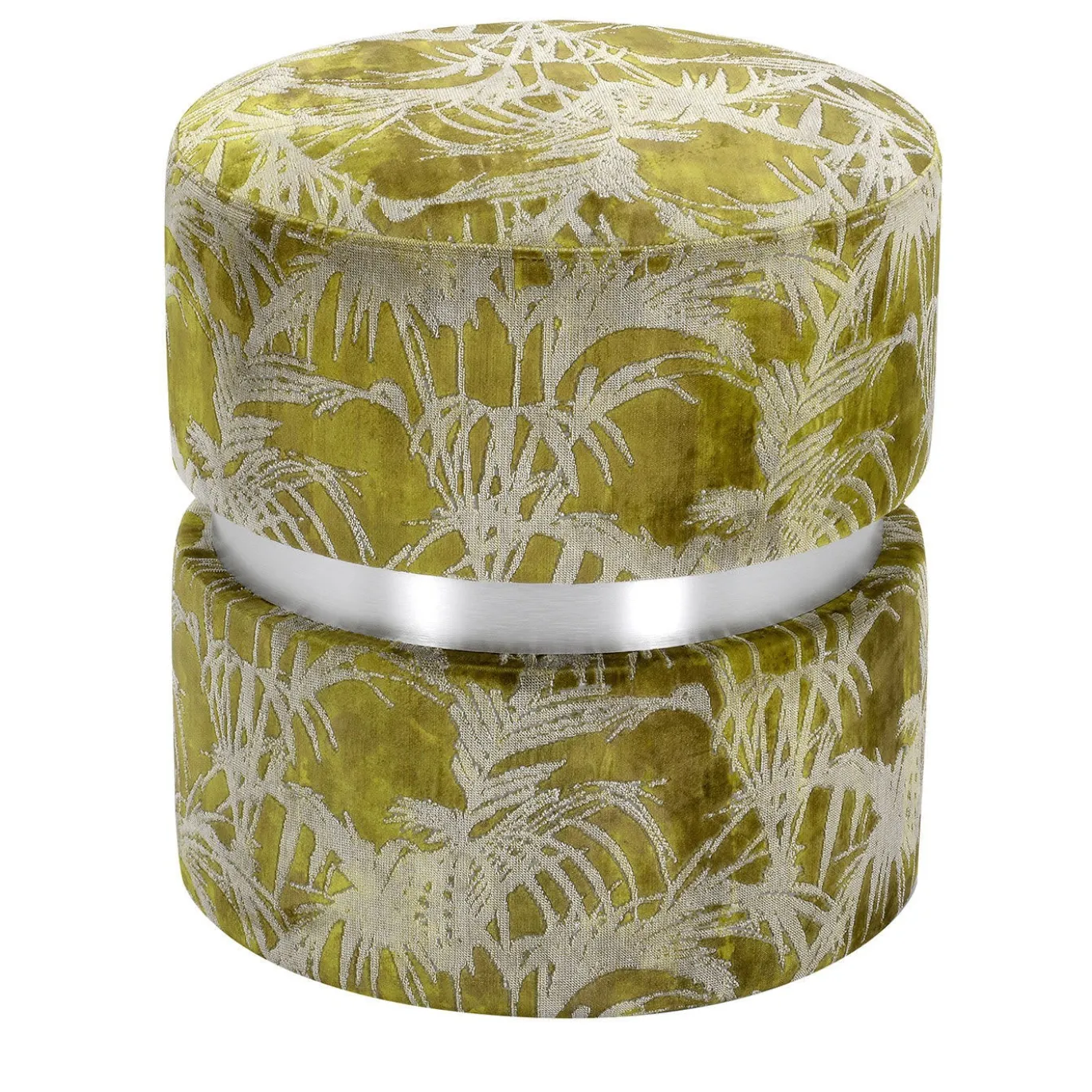 Pouf floreale verde Tara