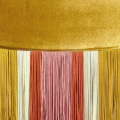 Pouf geometrico Couture Decò giallo