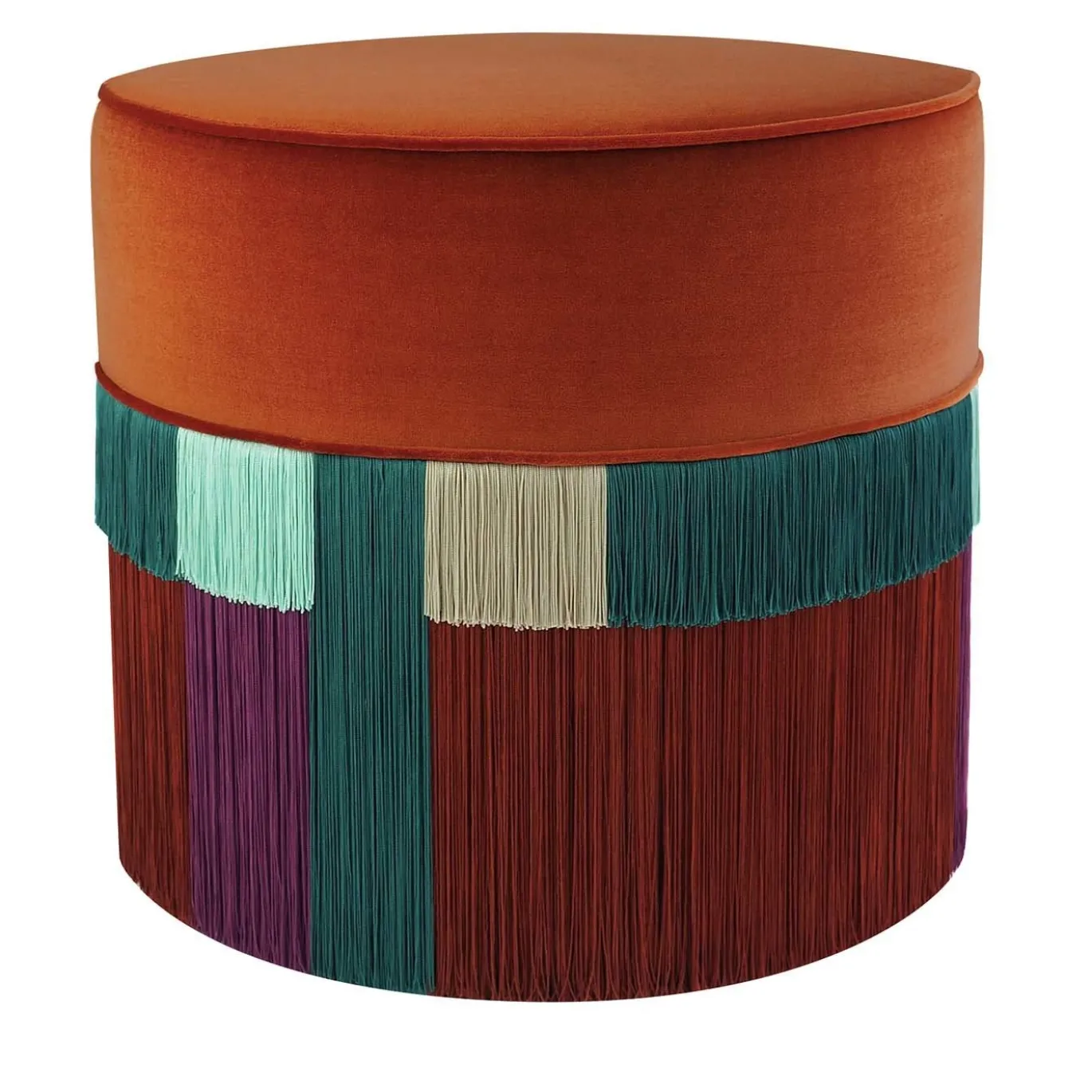Pouf geometrico Couture Wien Brown