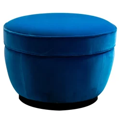 Pouf Georgette 21 in Velluto Blu elettrico