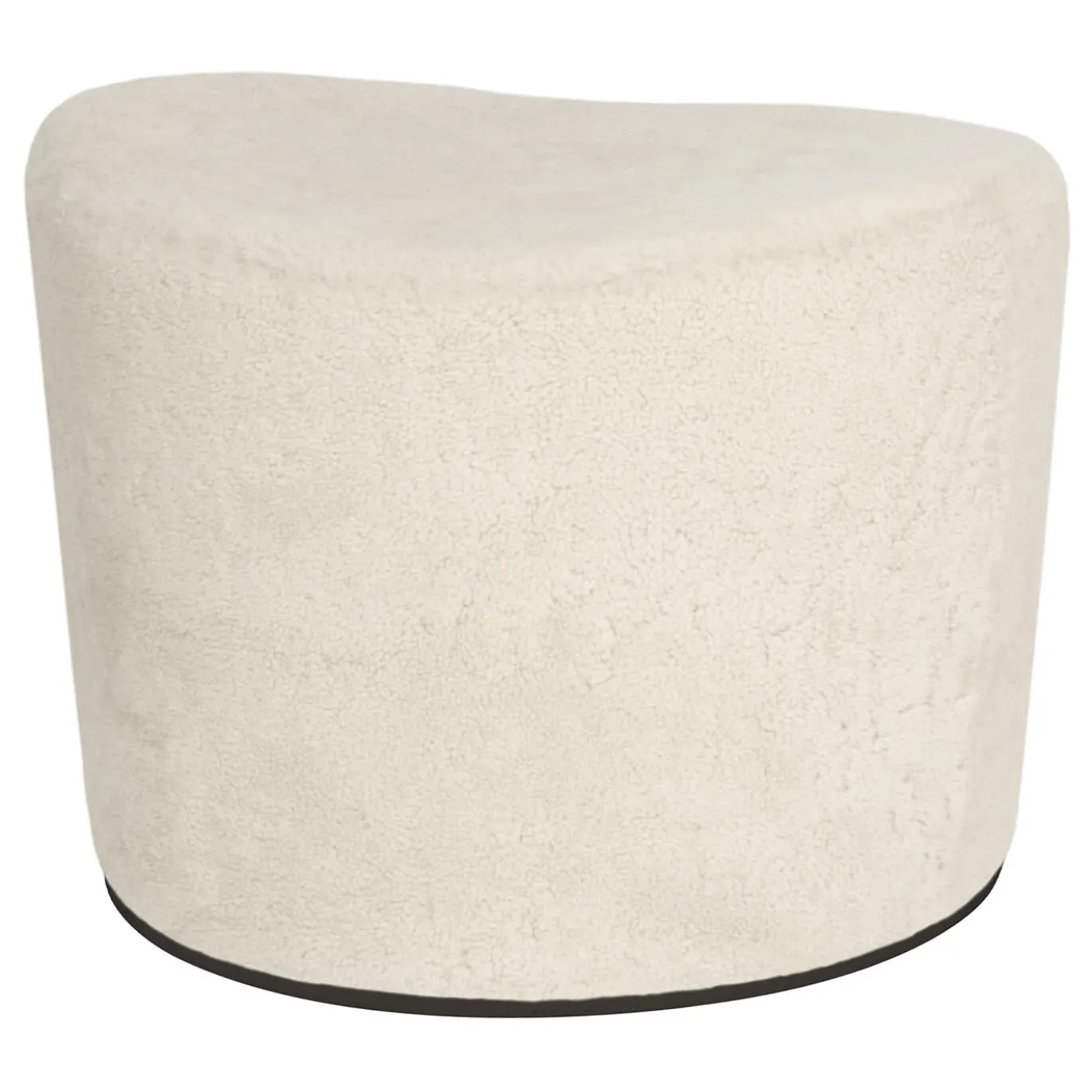 Pouf in pelle Shearling