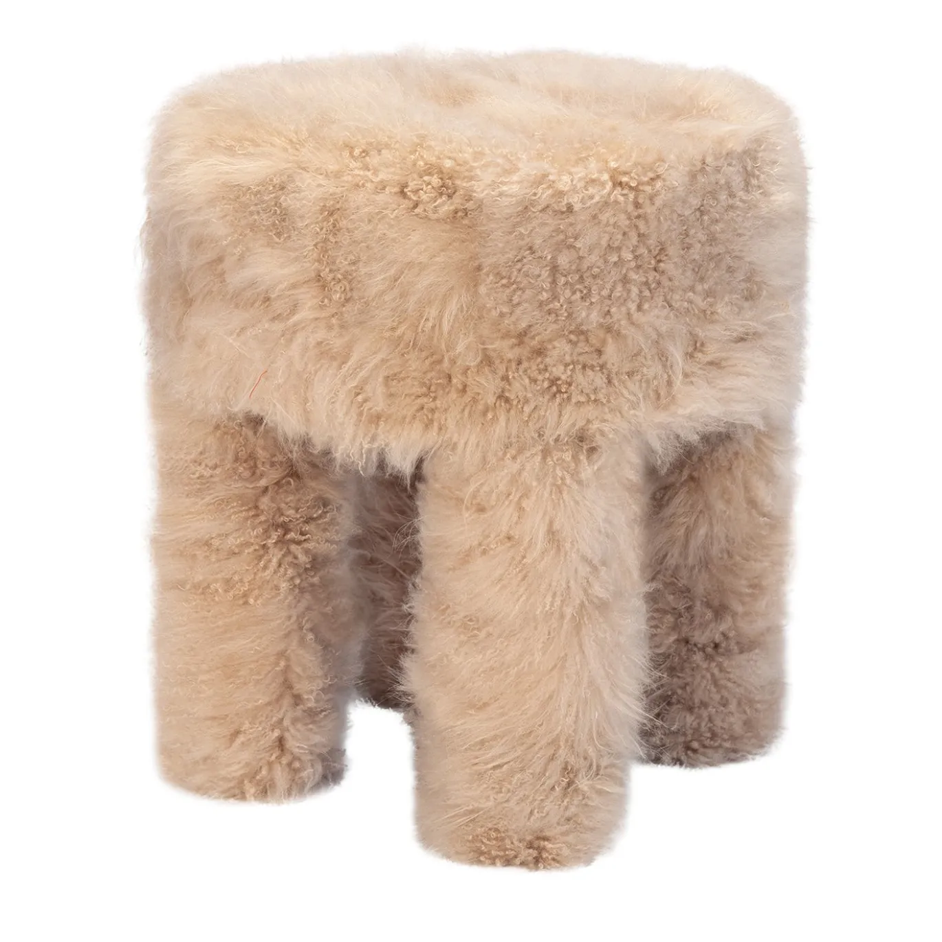 Pouf in pelliccia Cachemire di Lorenza Bozzoli