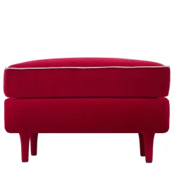 Pouf in velluto Casquet Ecological Red Passion