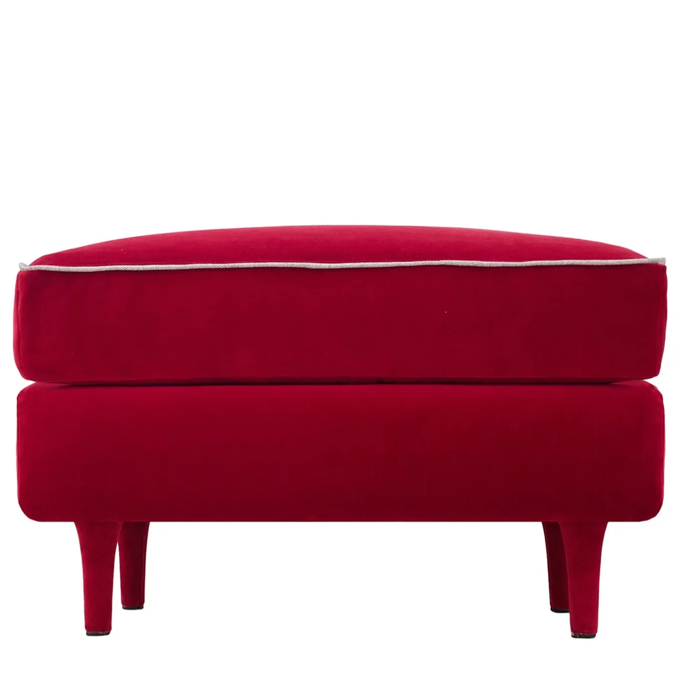 Pouf in velluto Casquet Ecological Red Passion