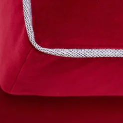 Pouf in velluto Casquet Ecological Red Passion