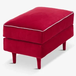 Pouf in velluto Casquet Ecological Red Passion