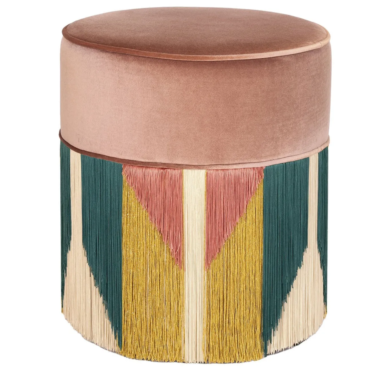 Pouf in velluto lilla Treasure di Lorenza Bozzoli
