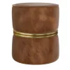 Pouf in velluto marrone Marshmallow