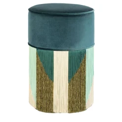 Pouf in velluto verde Treasure di Lorenza Bozzoli