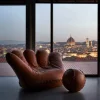 Pouf Joe Ball marrone