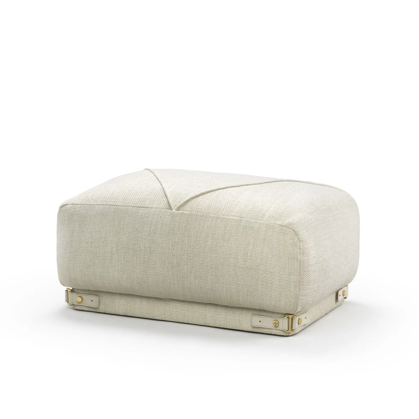 Pouf Leisure in velluto bogardine bianco di Lorenza Bozzoli