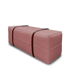 Pouf lungo Docker in velluto rosa antico