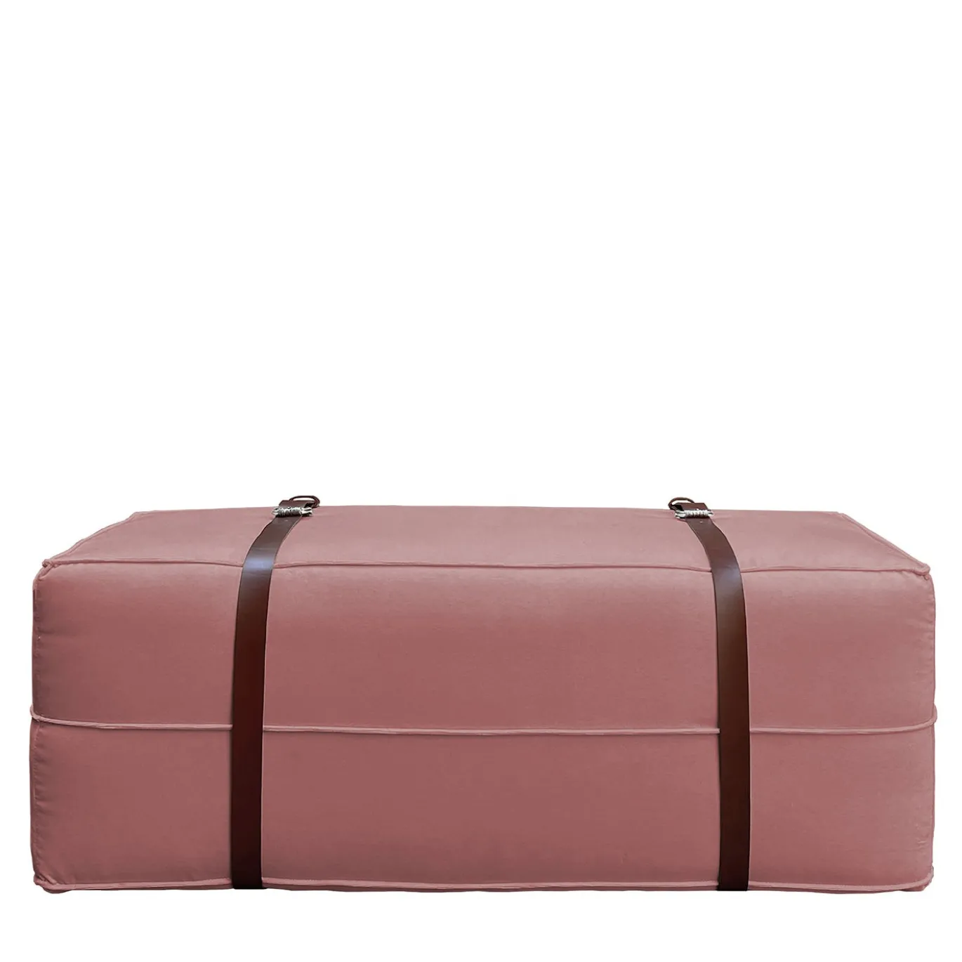 Pouf lungo Docker in velluto rosa antico