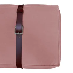 Pouf lungo Docker in velluto rosa antico