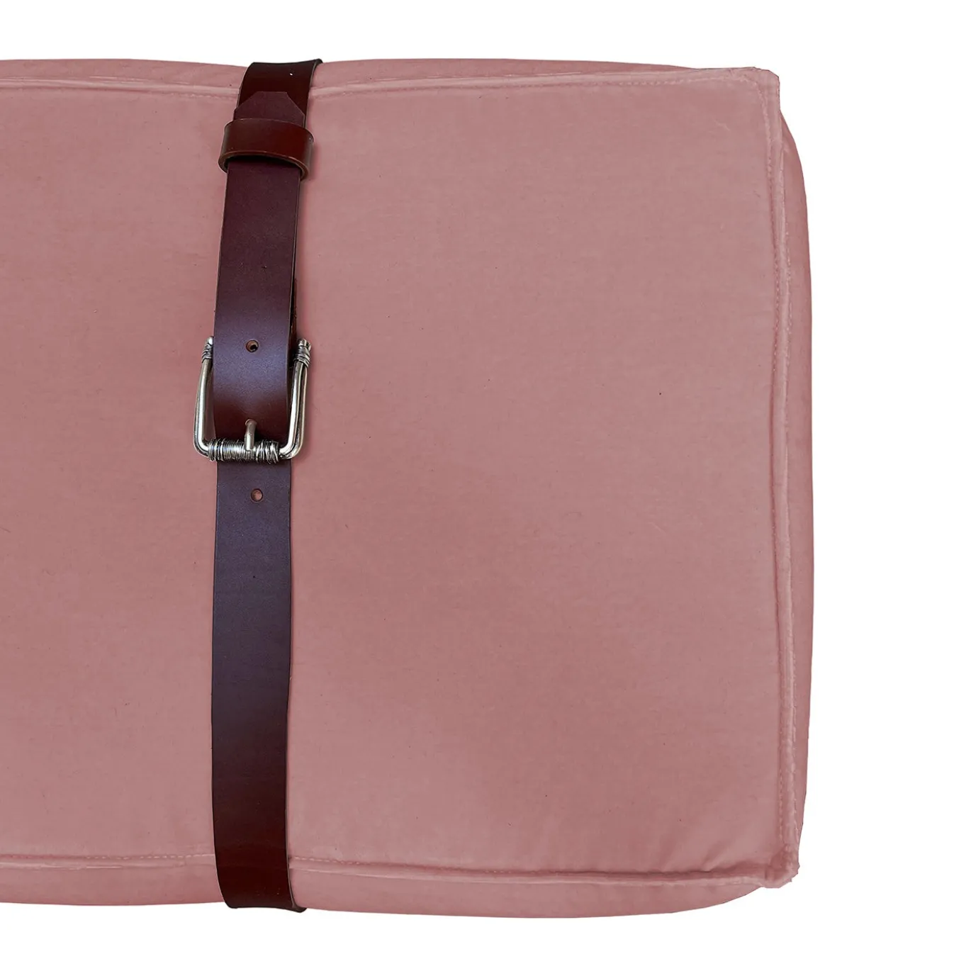 Pouf lungo Docker in velluto rosa antico