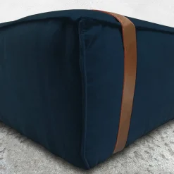 Pouf Maxi Docker in velluto blu