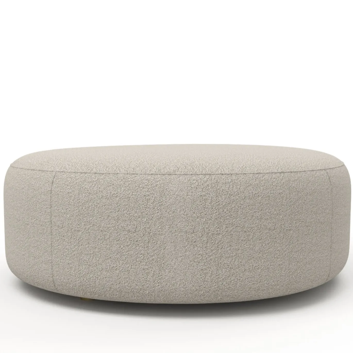 Pouf Mythos in tessuto bouclé bianco