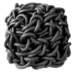 Pouf nero di Rosanna Contadini