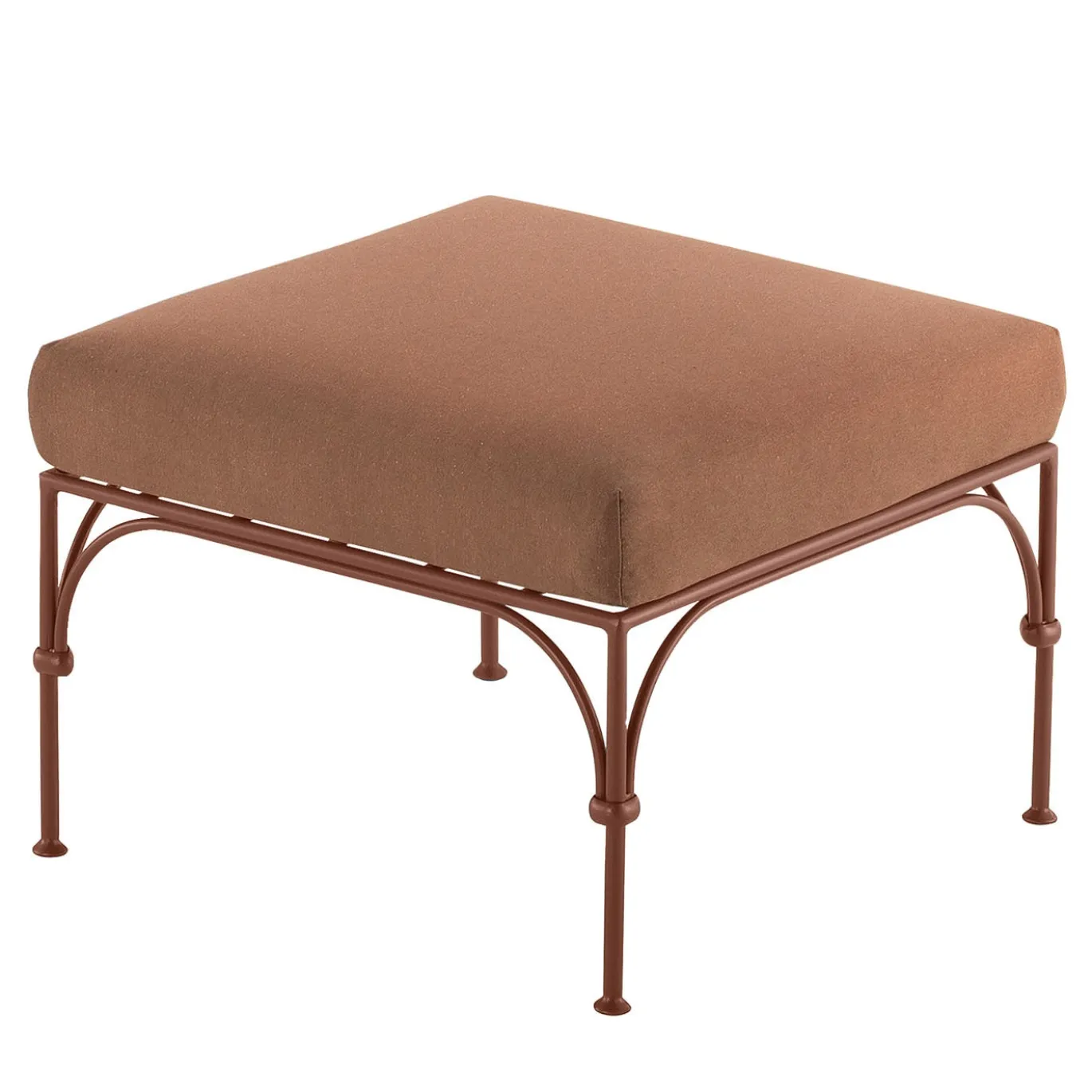 Pouf Nottambula in ferro battuto marrone chiaro