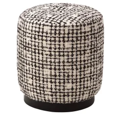 Pouf Olivia bianco e nero