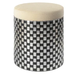 Pouf ottico nero Vesta