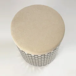 Pouf ottico nero Vesta