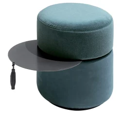 Pouf Otto con piano d'appoggio