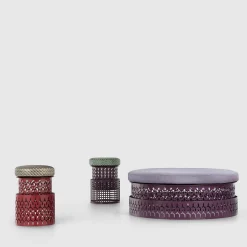 Pouf ovale Trame Purple