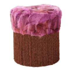 Pouf Patchwork Fuxia #1 di Lorenza Bozzoli