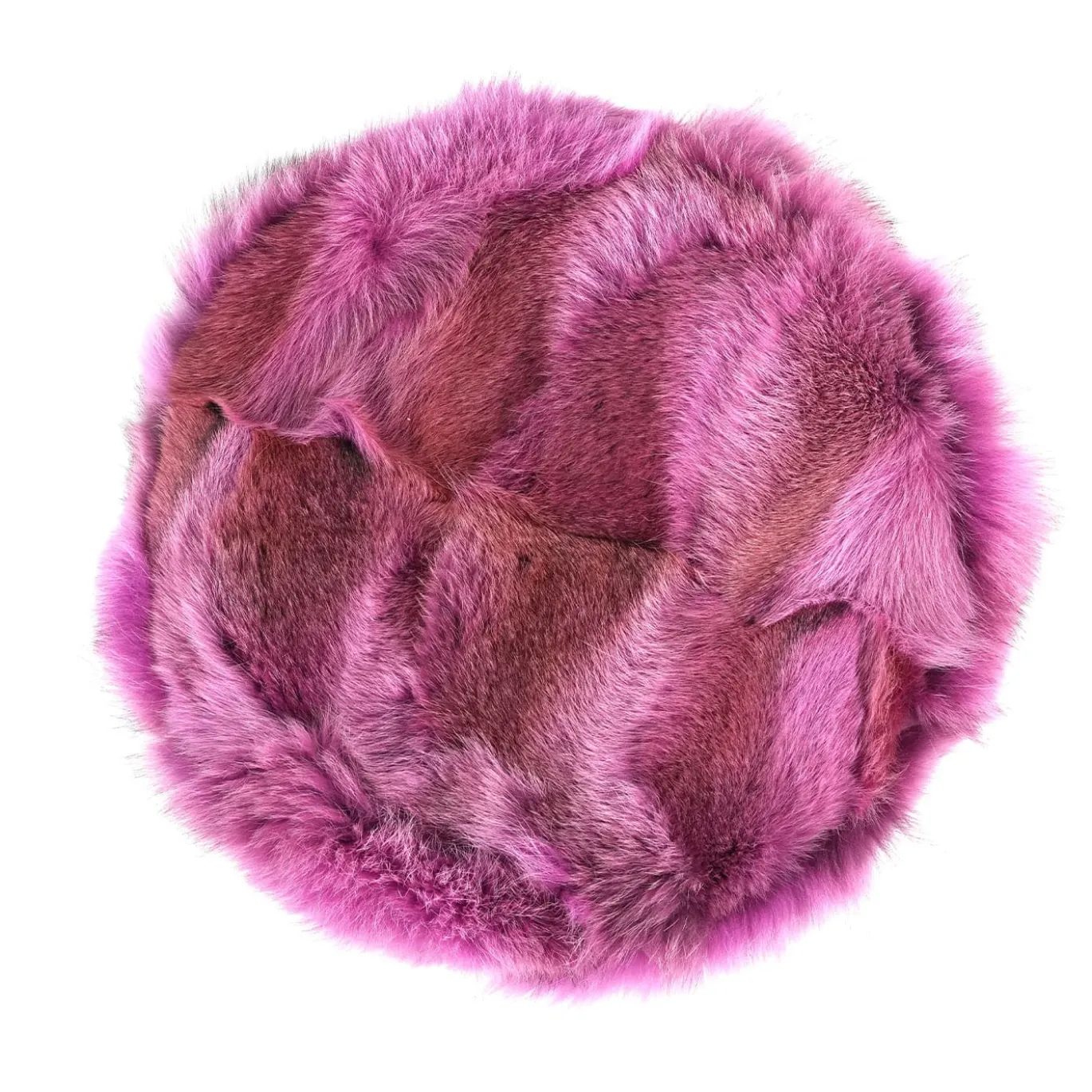 Pouf Patchwork Fuxia #1 di Lorenza Bozzoli