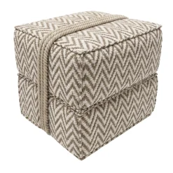 Pouf per esterni Docker in tessuto bublè chenille beige