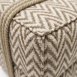 Pouf per esterni Docker in tessuto bublè chenille beige
