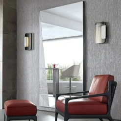 Pouf per sedia occasionale in pelle nabuk