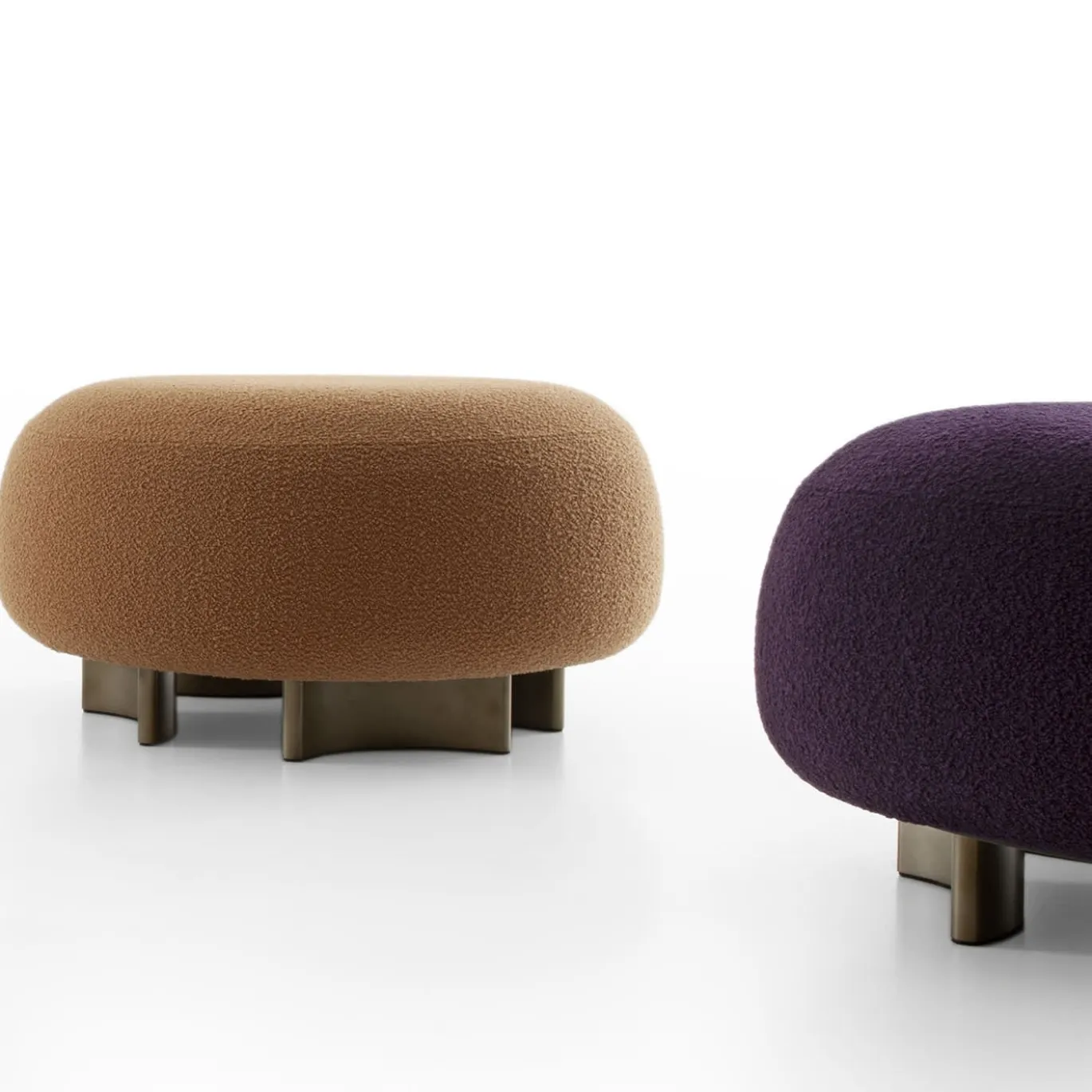 Pouf Punto e Virgola color caramello