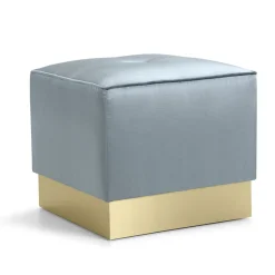 Pouf quadrato Eos Azzurro